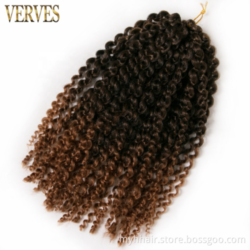 bug crochet braids hair 60g/pack synthetic 12 inch curly Braid ombre braiding hair extentions brown,black,afro curl marley braid